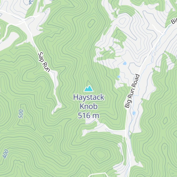 Map of Haystack Knob