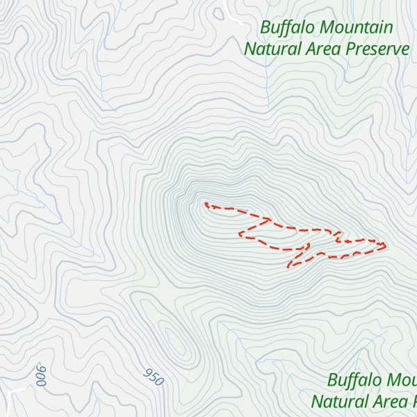 Map of Buffalo Mountain