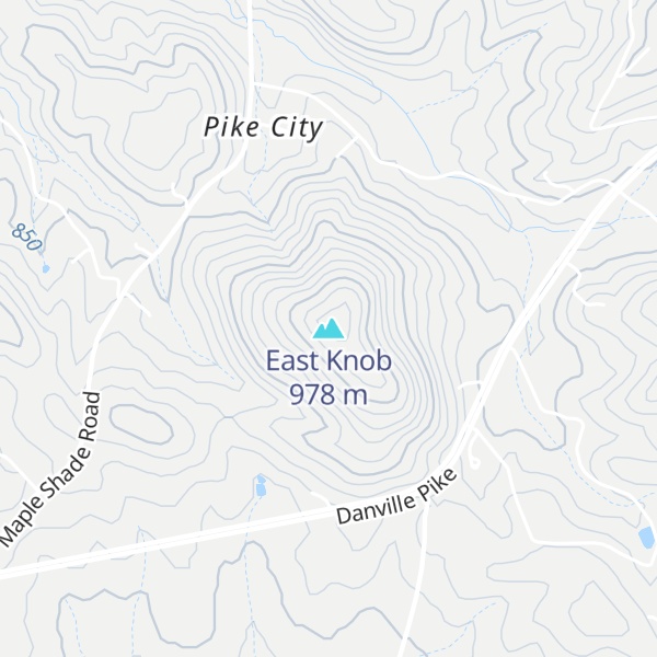 Map of East Knob