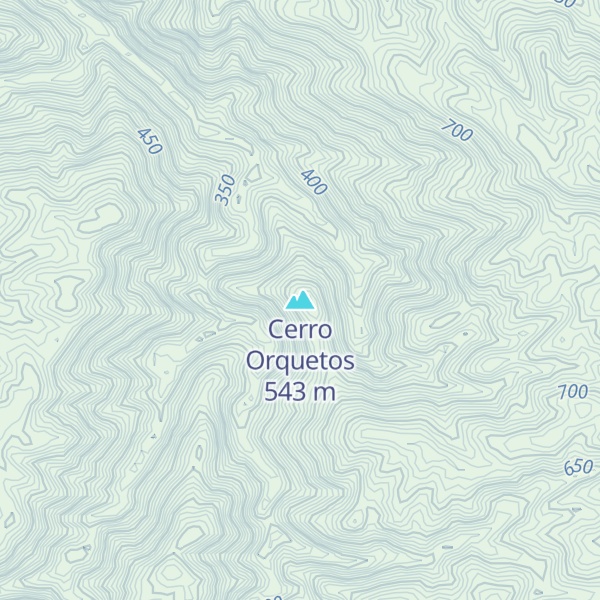 Map of Cerro Orquetos