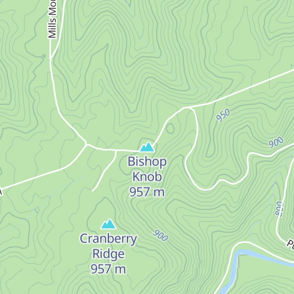 Map of Bishop Knob