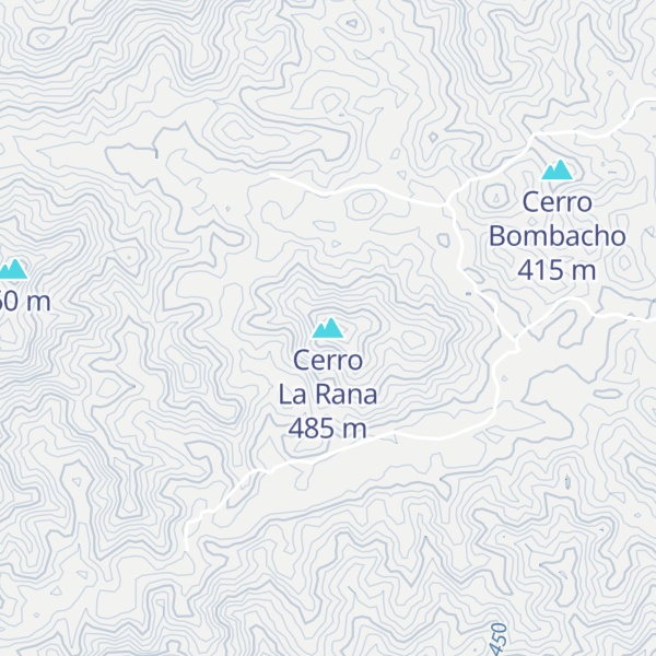 Map of Cerro La Rana