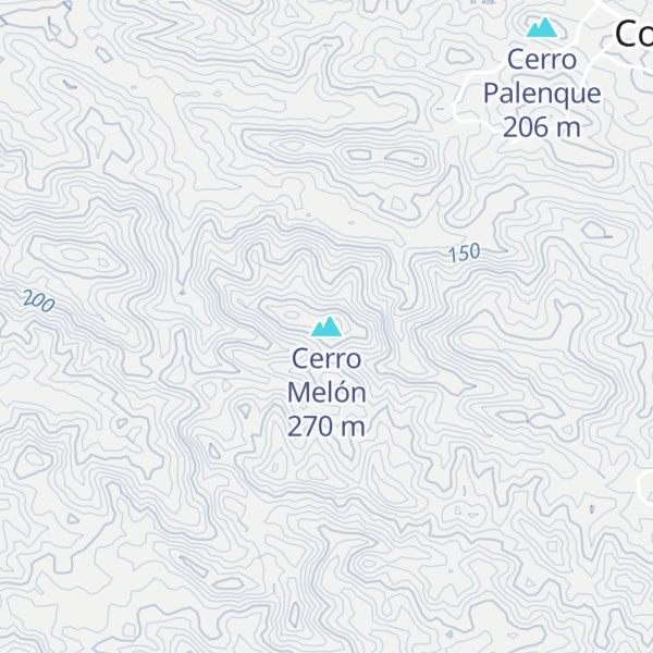 Map of Cerro Melón