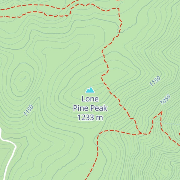 Map of Lone Pine Peak