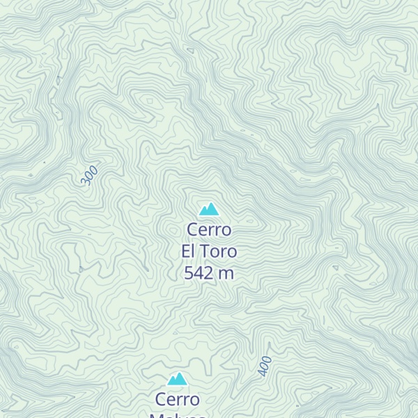 Map of Cerro El Toro