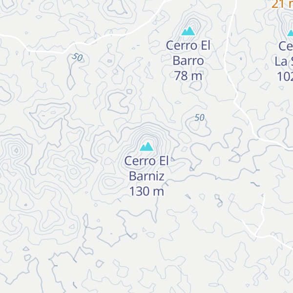 Map of Cerro El Barniz