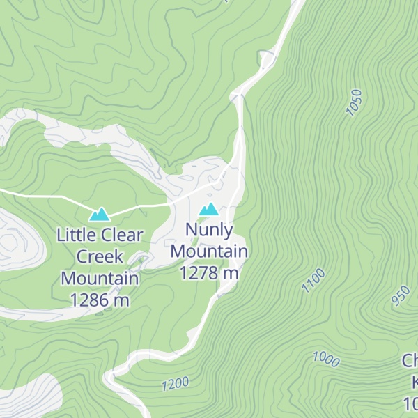Map of Nunly Mountain