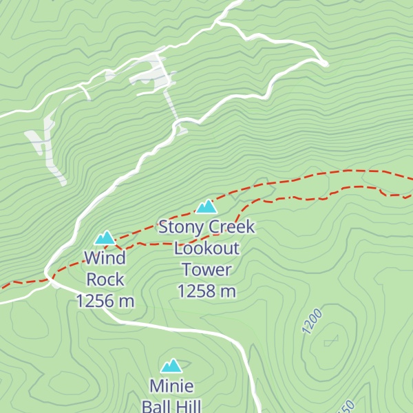 Map of Stony Creek Lookout Tower