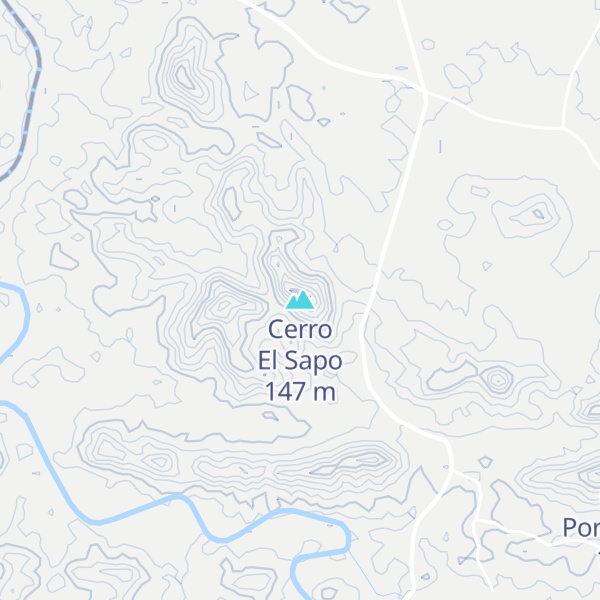 Map of Cerro El Sapo