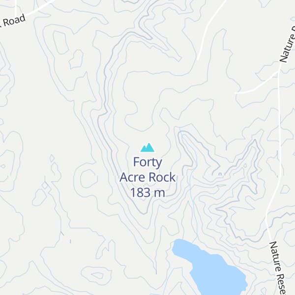Map of Forty Acre Rock