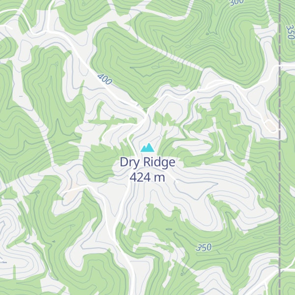 Map of Dry Ridge
