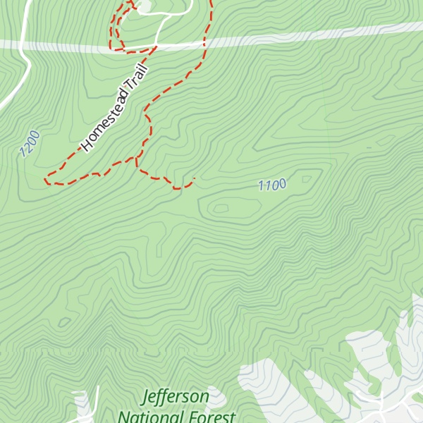 Map of Johns Creek Mountain