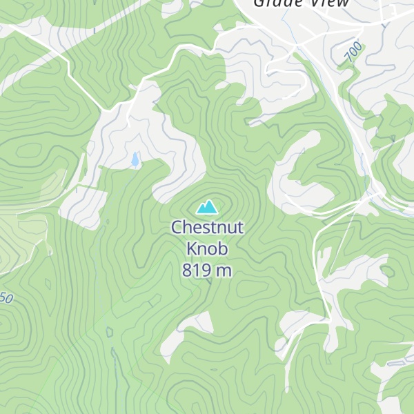 Map of Chestnut Knob