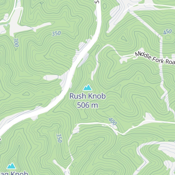 Map of Rush Knob