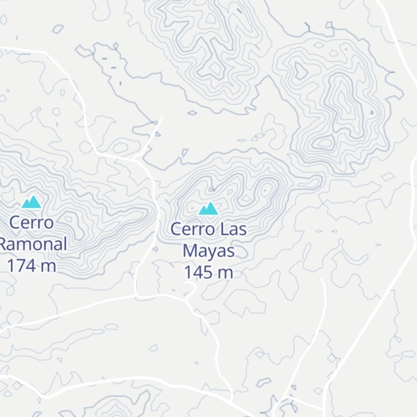 Map of Cerro Las Mayas