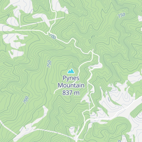 Map of Pynes Mountain