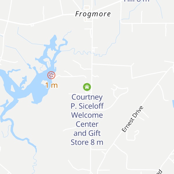 Map of Courtney P. Siceloff Welcome Center and Gift Store