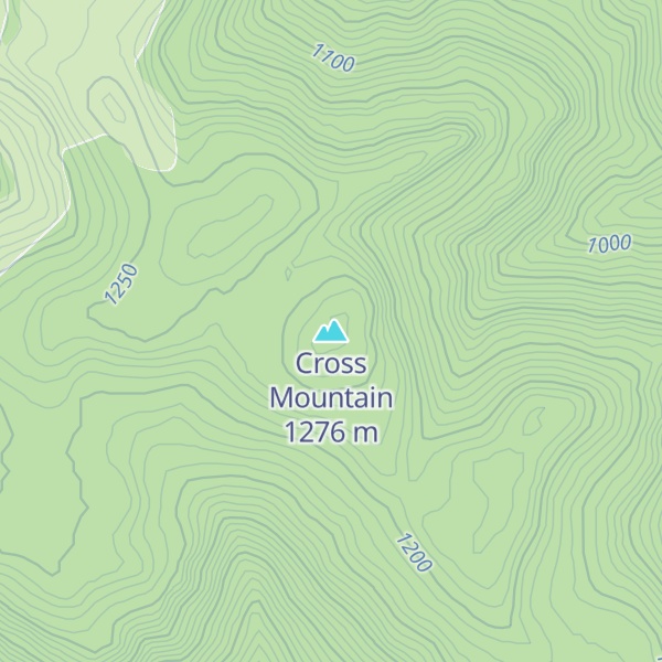 Map of Cross Mountain
