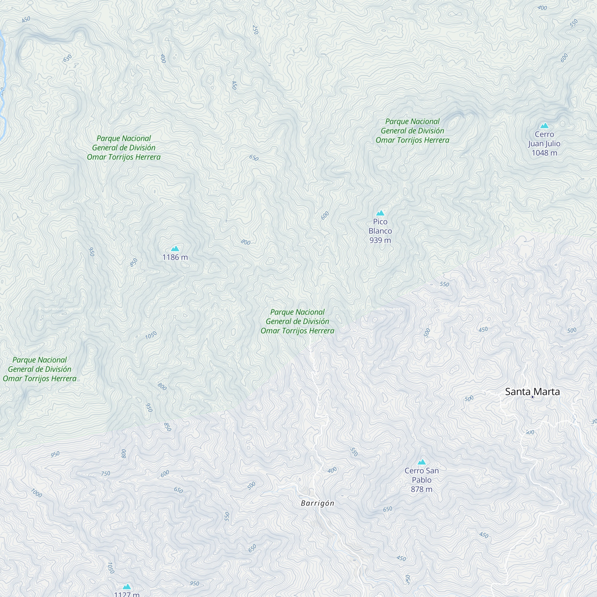 Cabaña Parque Nacional Omar Torrijos map