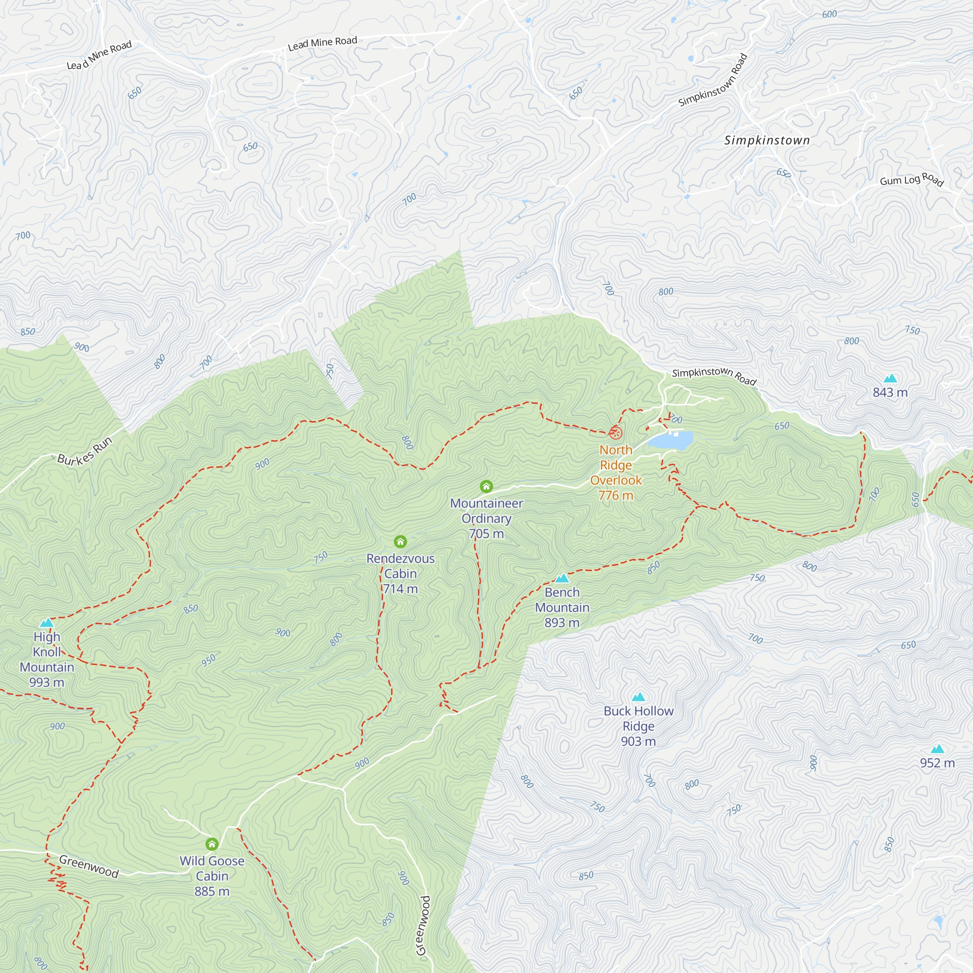 Mountaineer Ordinary map