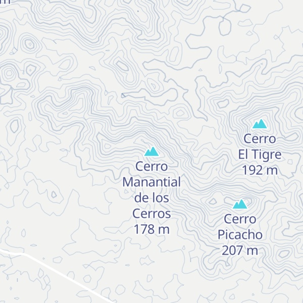 Map of Cerro Manantial de los Cerros