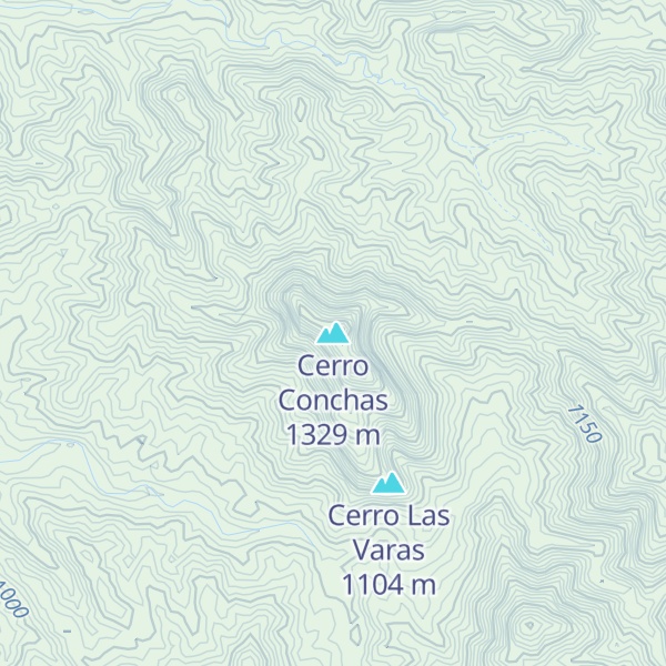 Map of Cerro Conchas