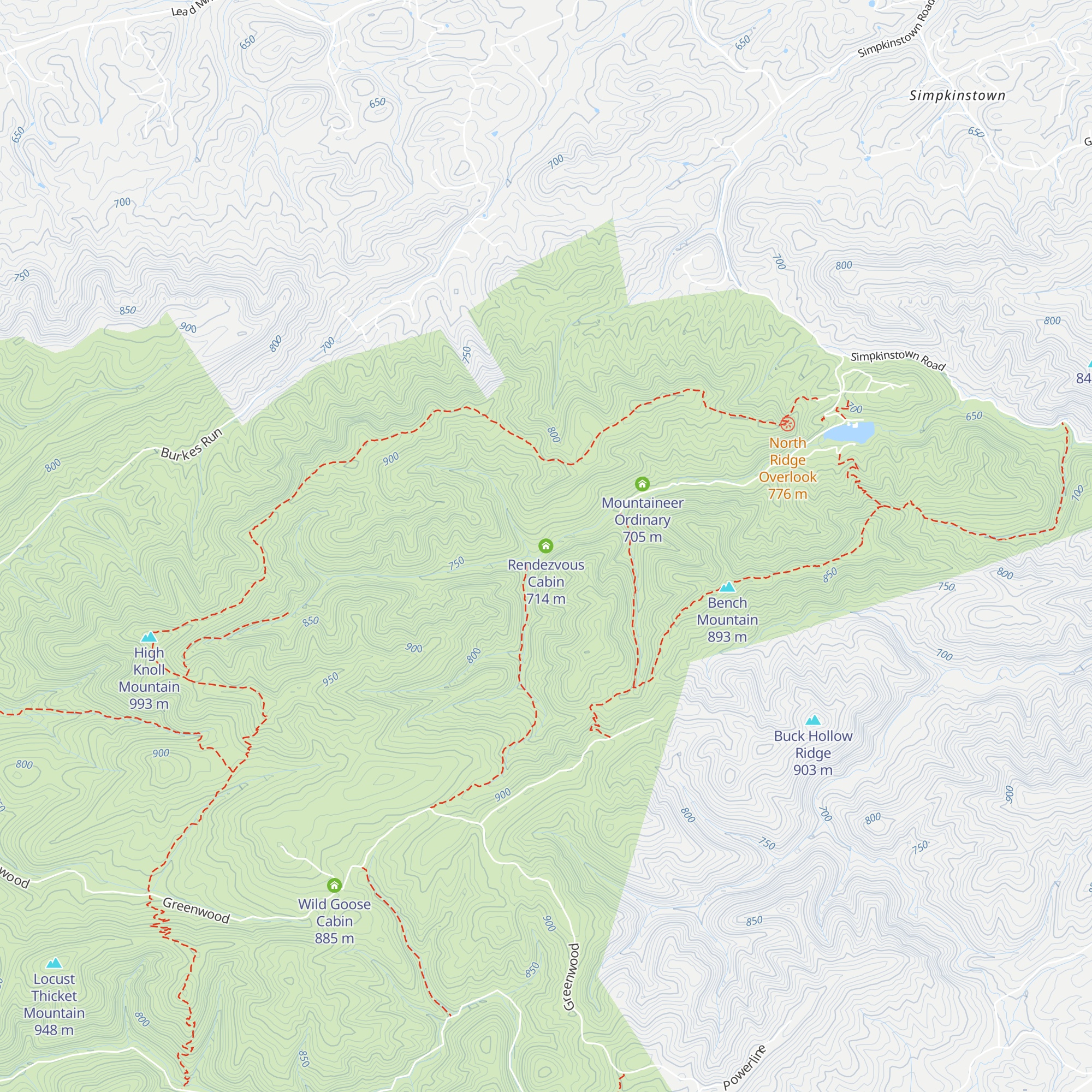 Rendezvous Cabin map