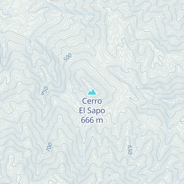 Map of Cerro El Sapo