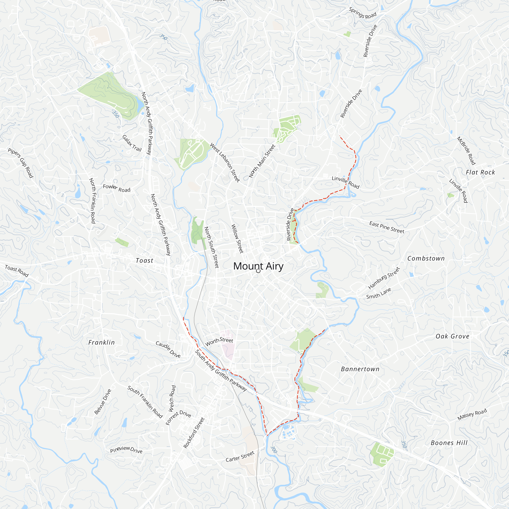 Mount Airy Visitors Center map