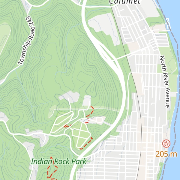 Map of Myers Knob