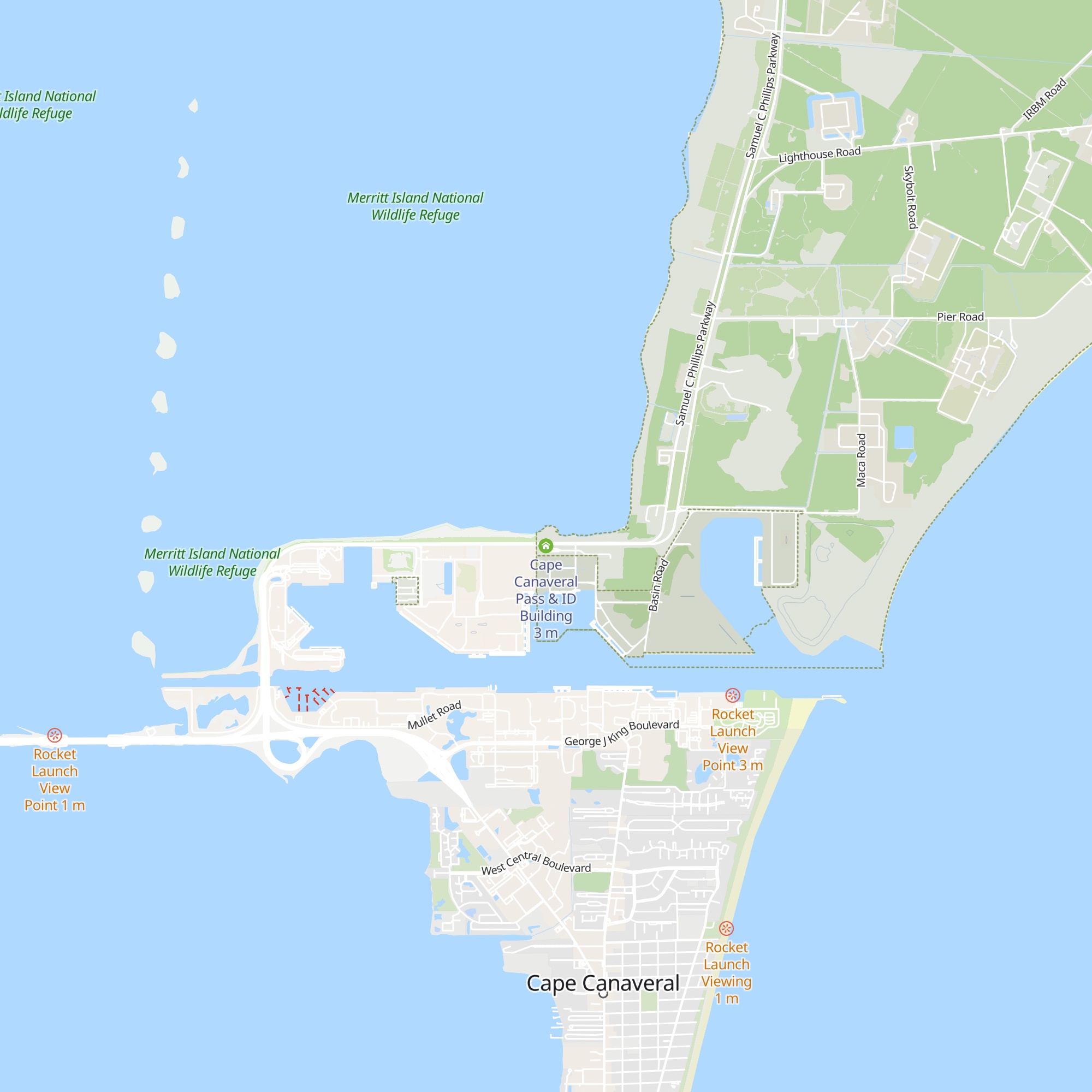 Cape Canaveral Pass & ID Building map
