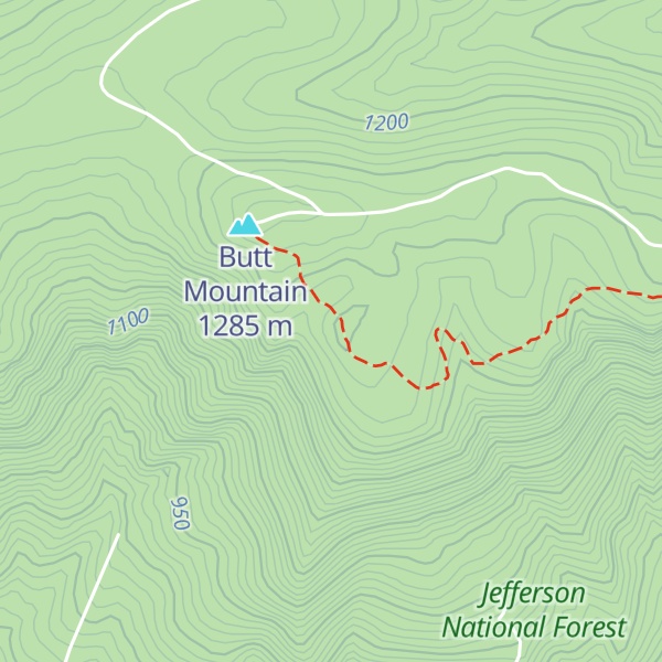 Map of Lookoff Rock