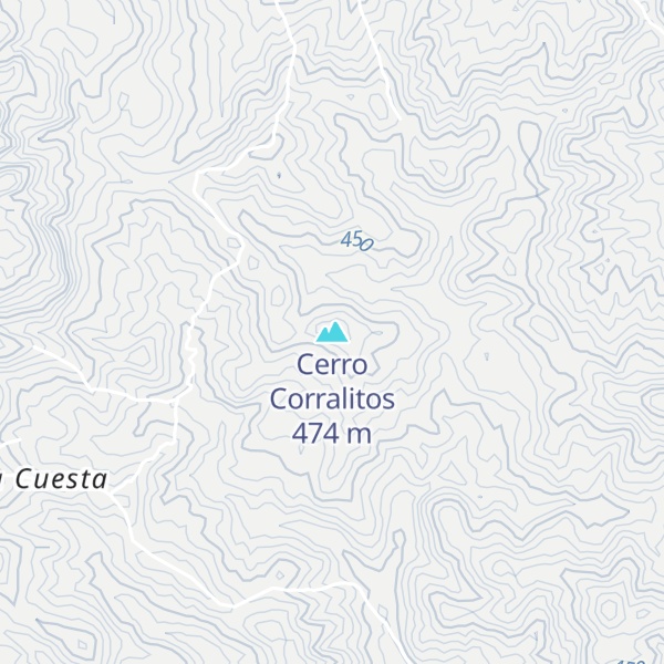 Map of Cerro Corralitos