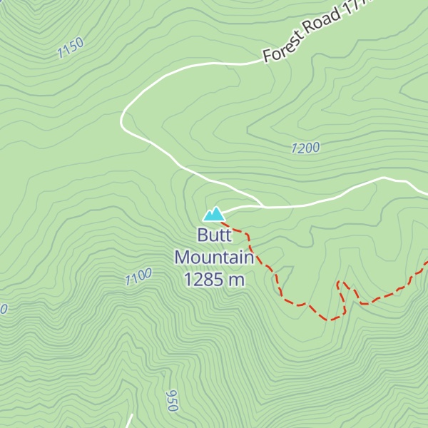 Map of Butt Mountain