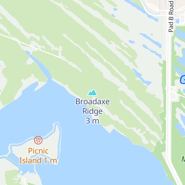 Map of Broadaxe Ridge
