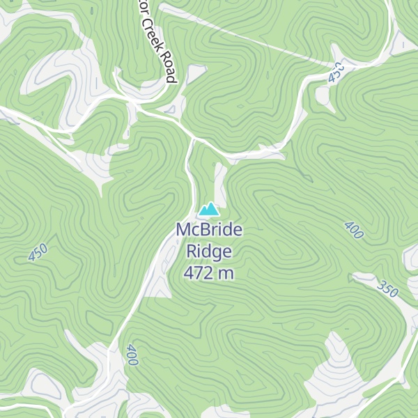 Map of McBride Ridge