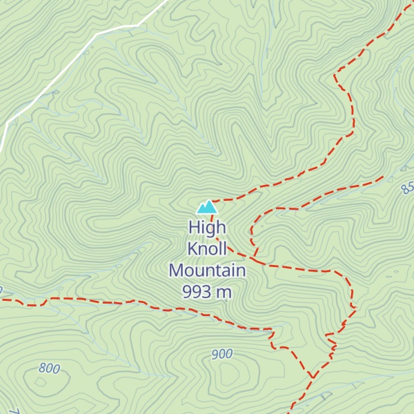Map of High Knoll Mountain