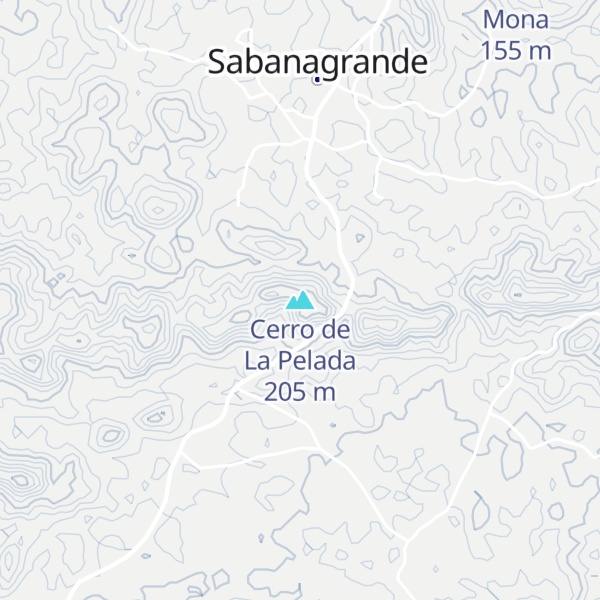 Map of Cerro de La Pelada