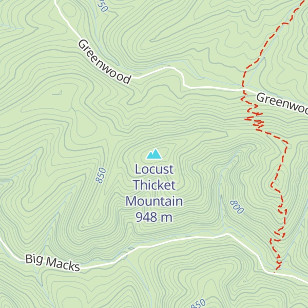 Map of Locust Thicket Mountain