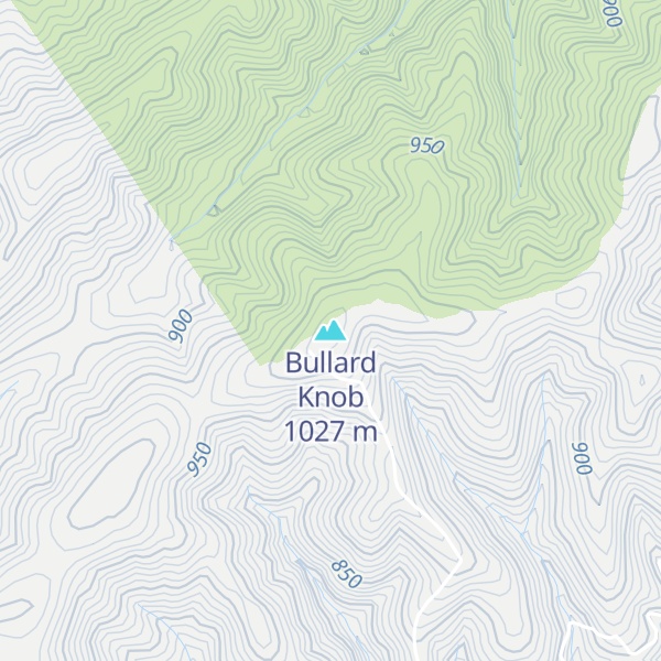 Map of Bullard Knob