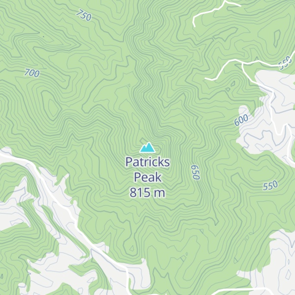 Map of Patricks Peak