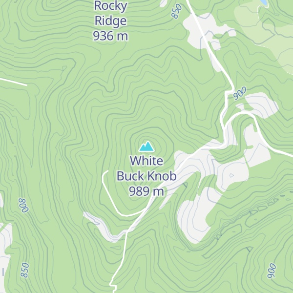 Map of White Buck Knob