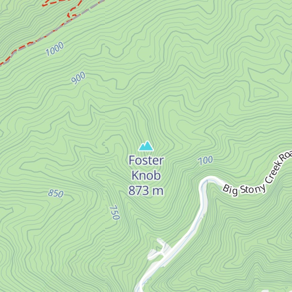 Map of Foster Knob