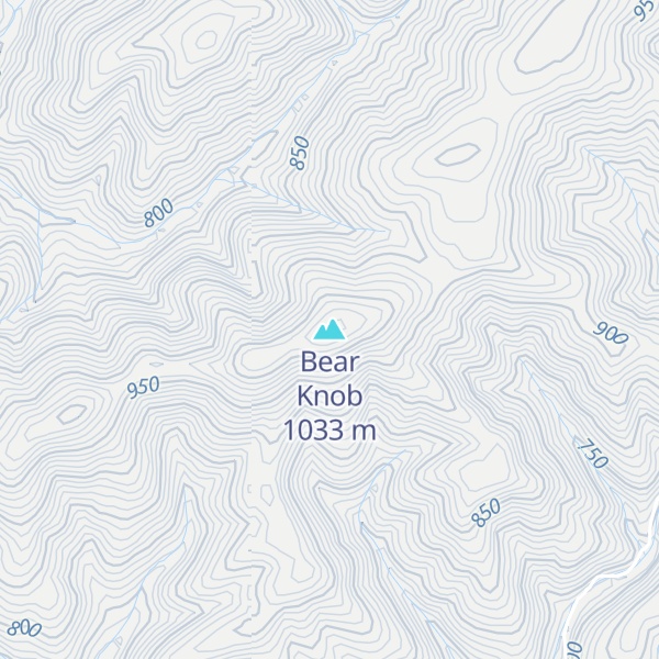 Map of Bear Knob