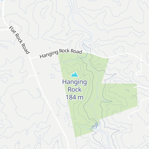 Map of Hanging Rock