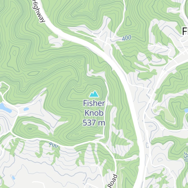 Map of Fisher Knob