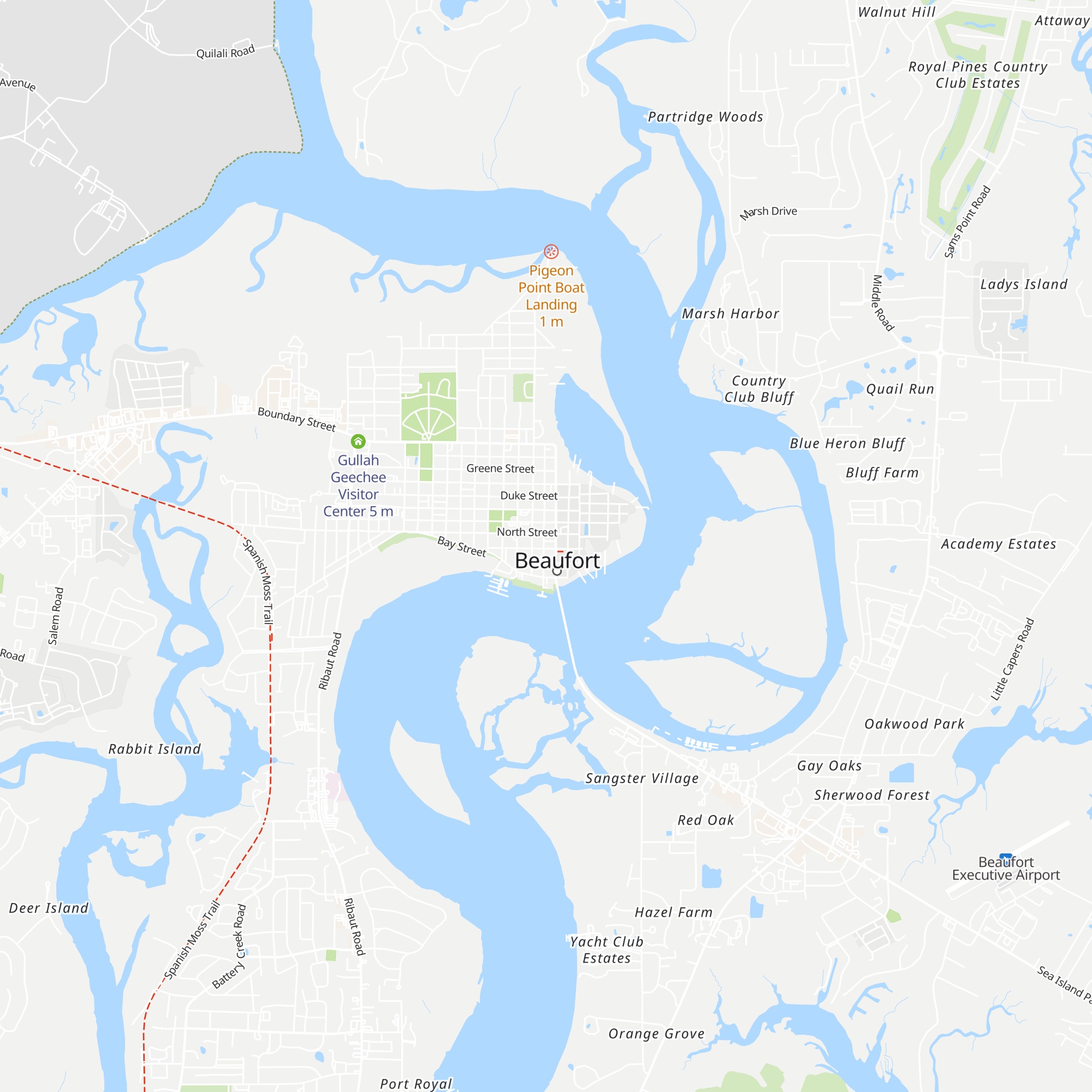 Visitors Center and Historic Beaufort Artillery Arsenal map