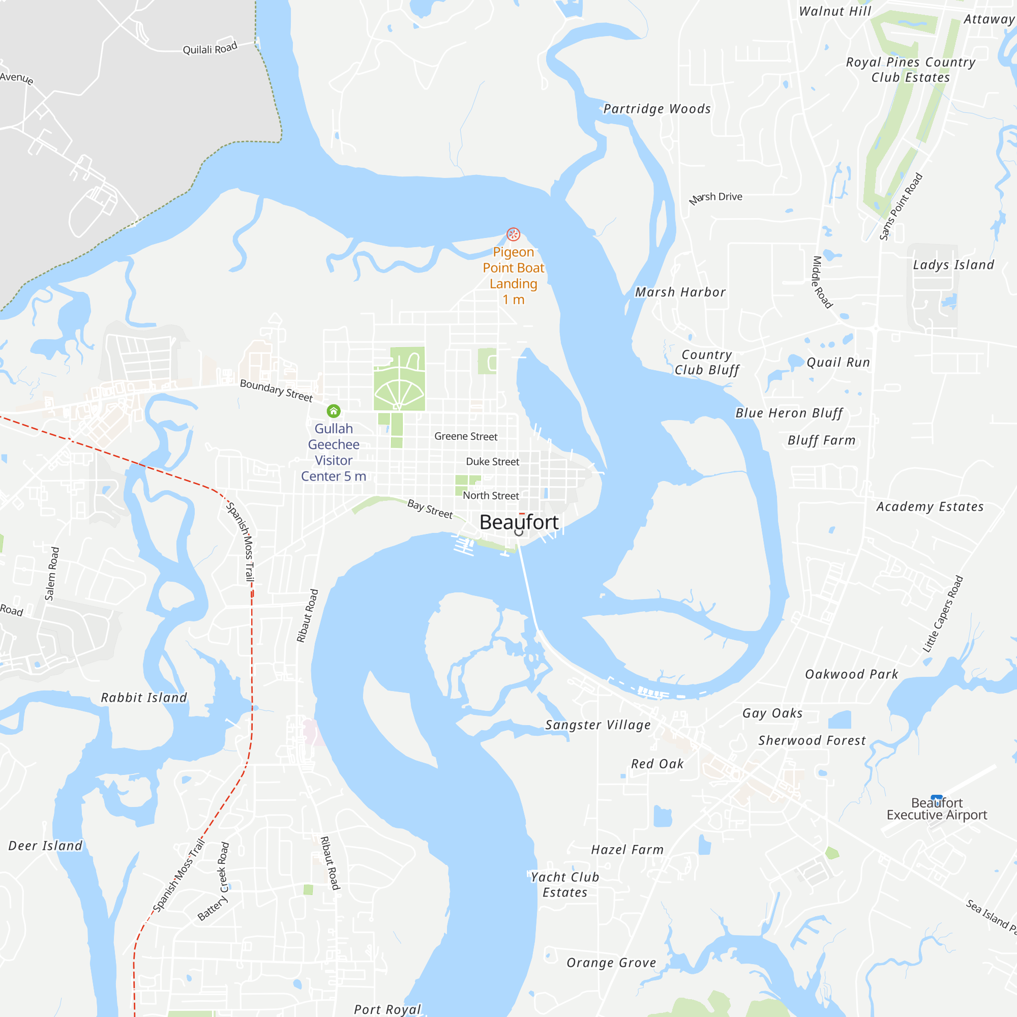 Visitors Center and Historic Beaufort Artillery Arsenal map