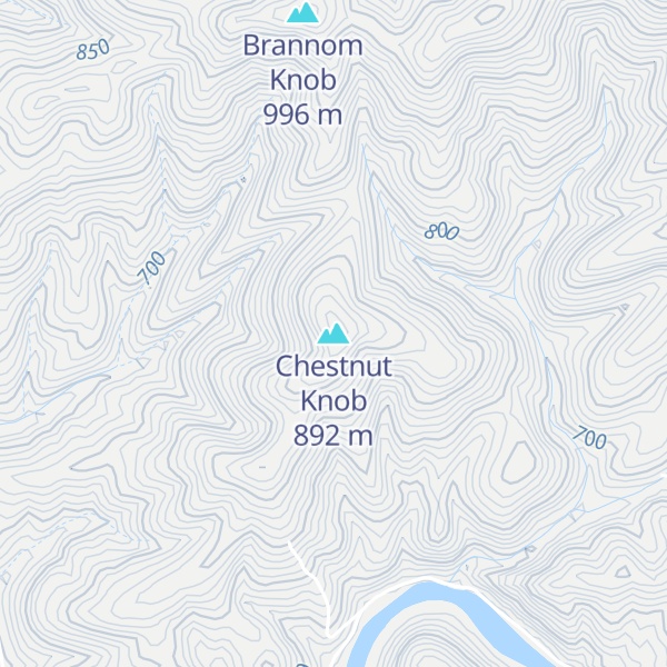 Map of Chestnut Knob