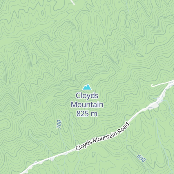 Map of Cloyds Mountain